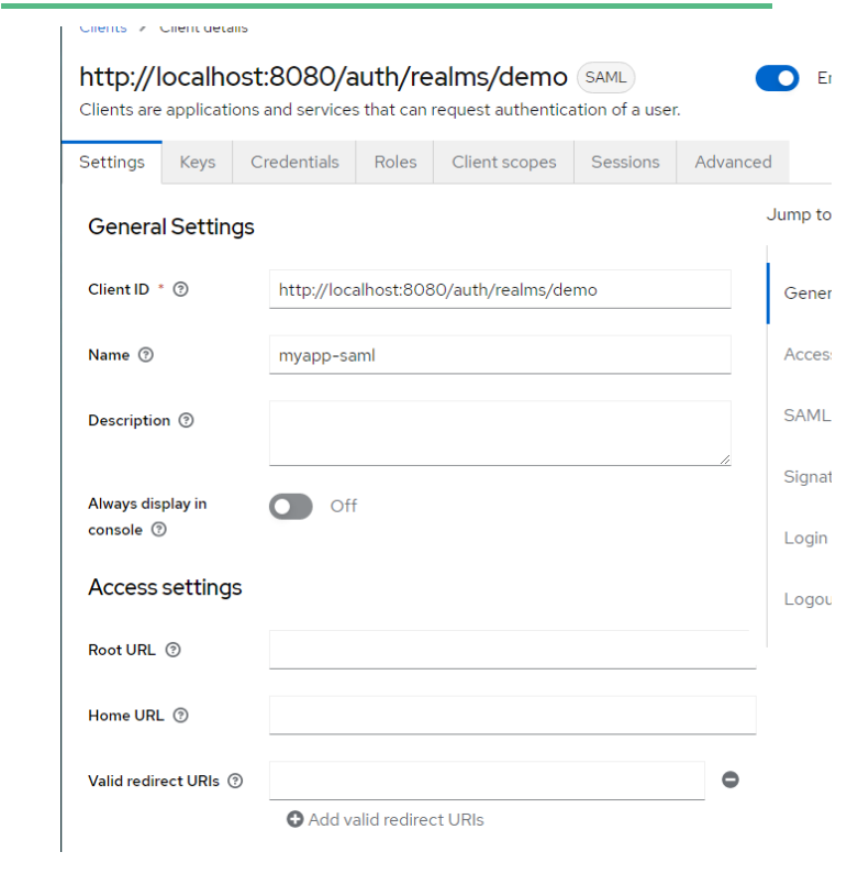 Single Sign on Setup Okta+ Keycloak using SMAIL and OIDC